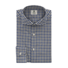Luigi Borrelli Regular-Fit Checked Twill-Cotton Shirt in Blue - SARTALE
