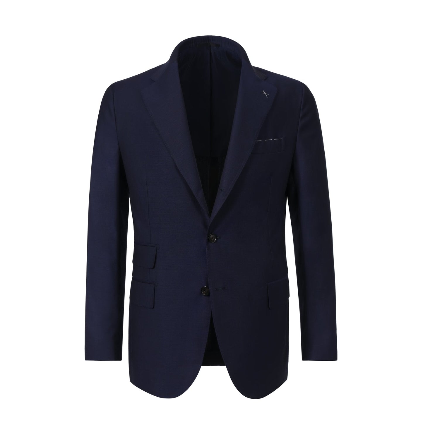 De Petrillo Single-Breasted Classic Virgin Wool Suit in Navy Blue. Exclusively Made for Sartale - SARTALE