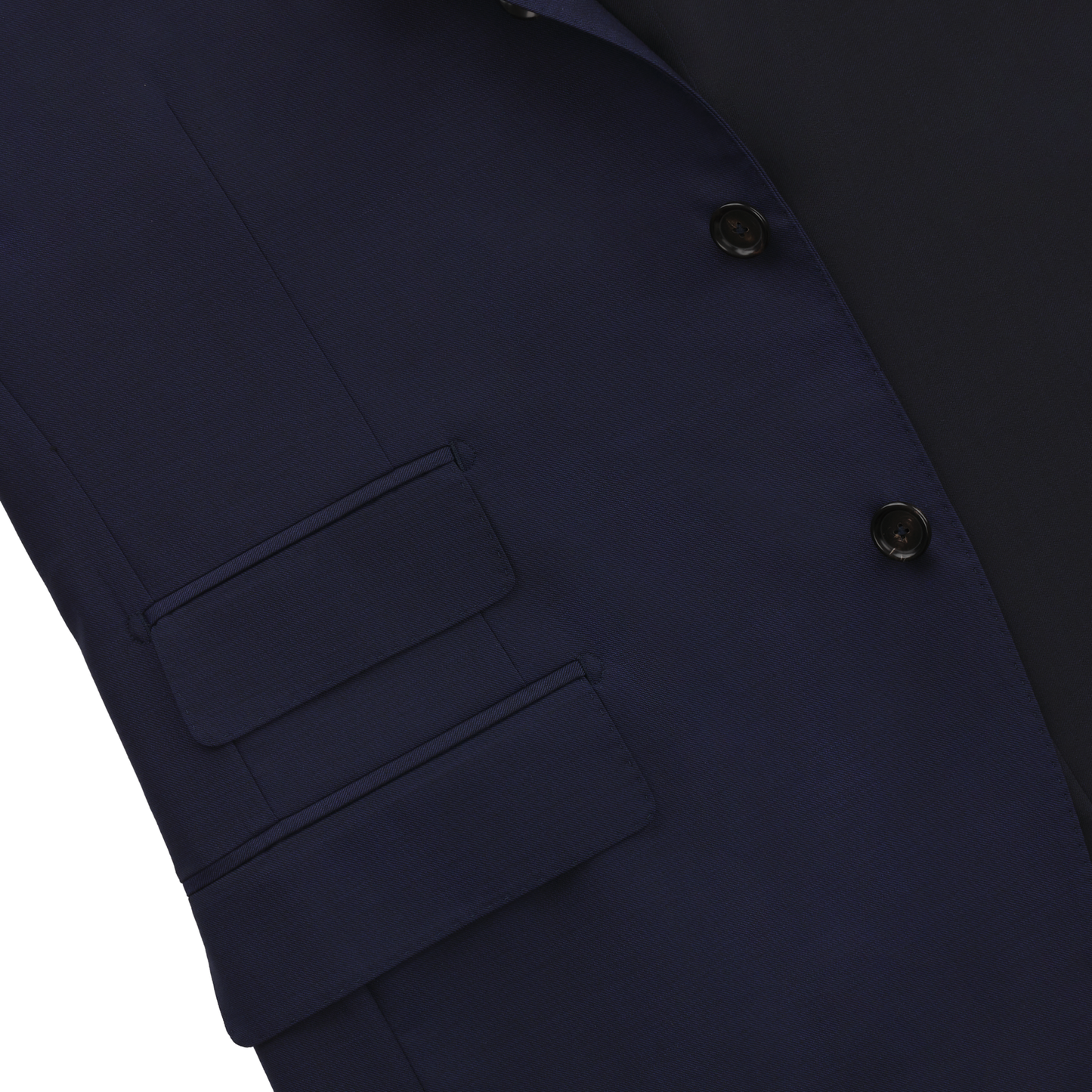 De Petrillo Single-Breasted Classic Virgin Wool Suit in Navy Blue. Exclusively Made for Sartale - SARTALE