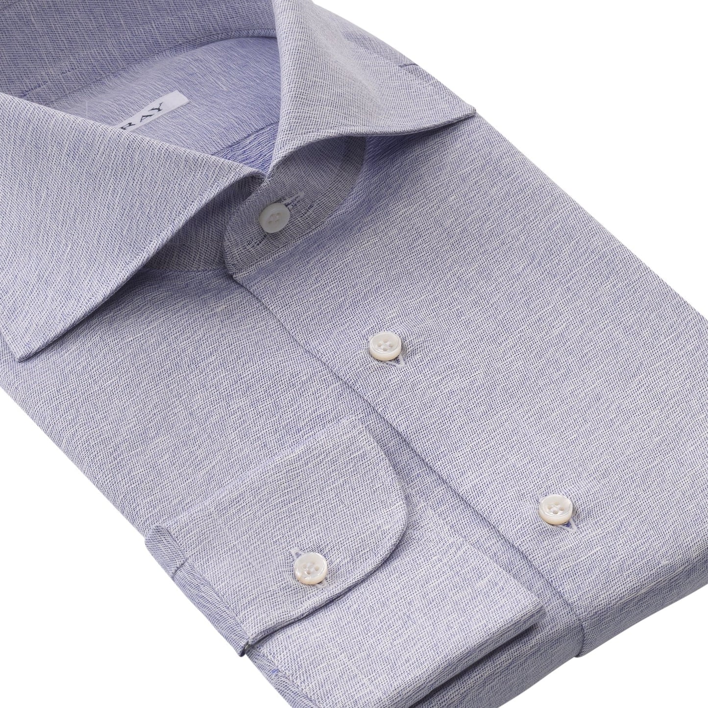 Fray Cotton and Hemp-Blend Shirt in Light Blue - SARTALE