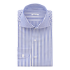 Fray Striped Cotton Shirt in Blue and White - SARTALE