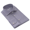 Emanuele Maffeis Bengal-Stripe Cotton Blue Shirt with Cutaway Collar - SARTALE