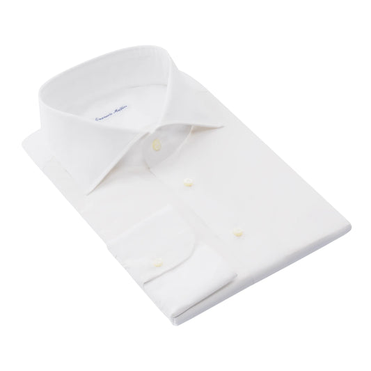 Classic Cotton White Shirt with Cutaway Collar