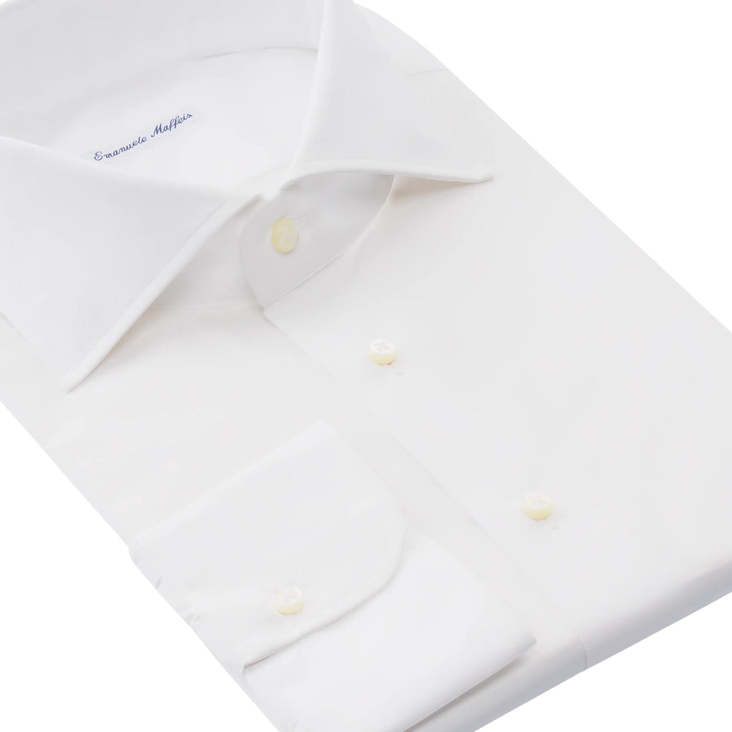 Classic Cotton White Shirt with Cutaway Collar