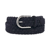 Leather Braided Belt in Royal Blue