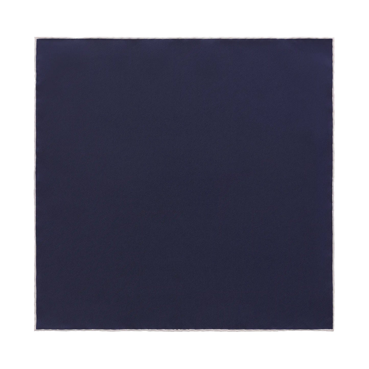 Plain Silk Pocket Square in Dark Blue