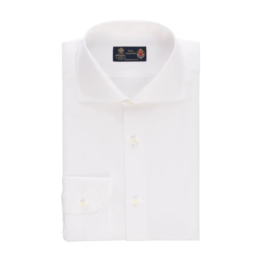 Luigi Borrelli Classic Cotton Shirt in White - SARTALE