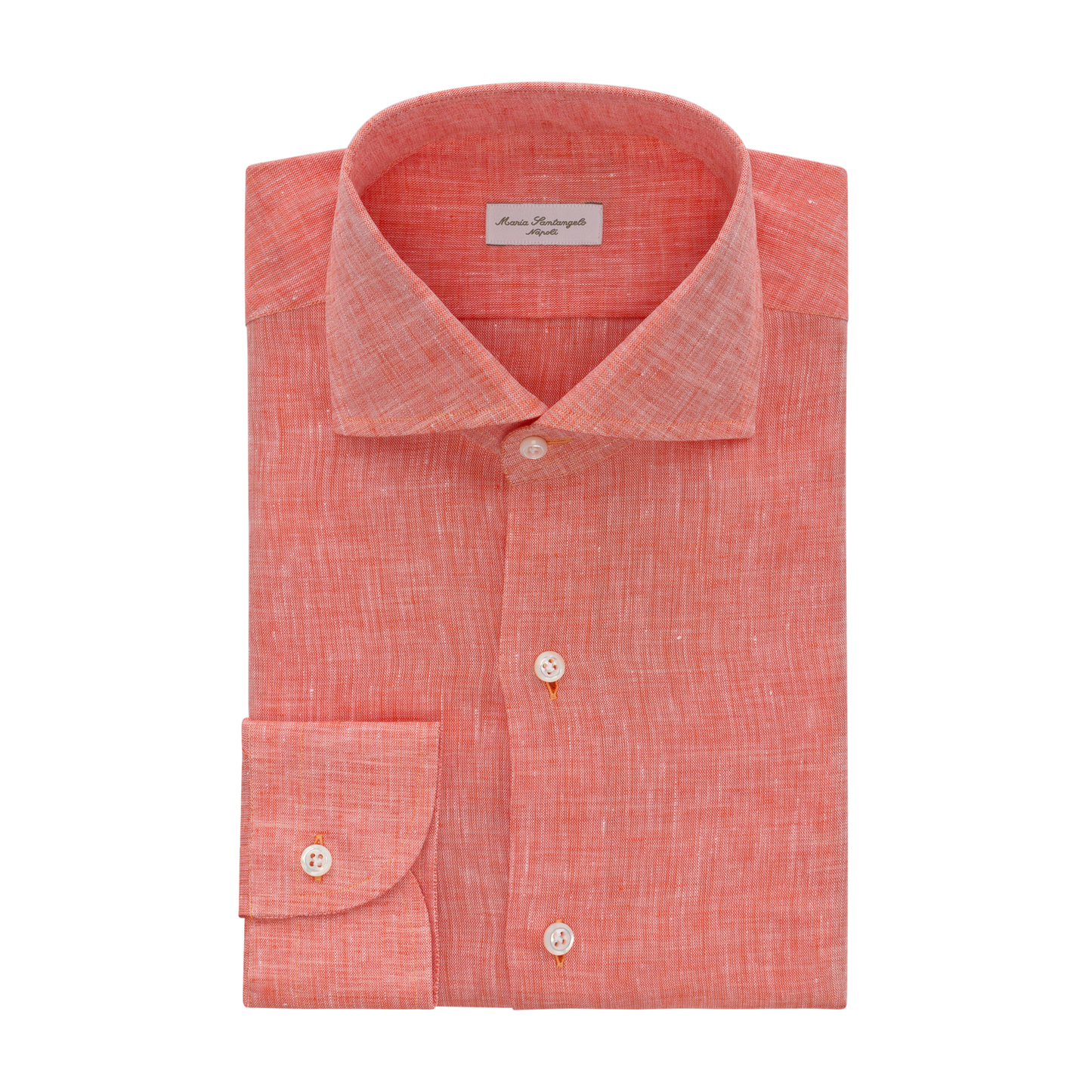 Linen Shirt in Pink Orange