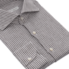 Striped Linen Shirt in Grey and White