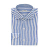 Striped Linen Shirt in Light Blue and White