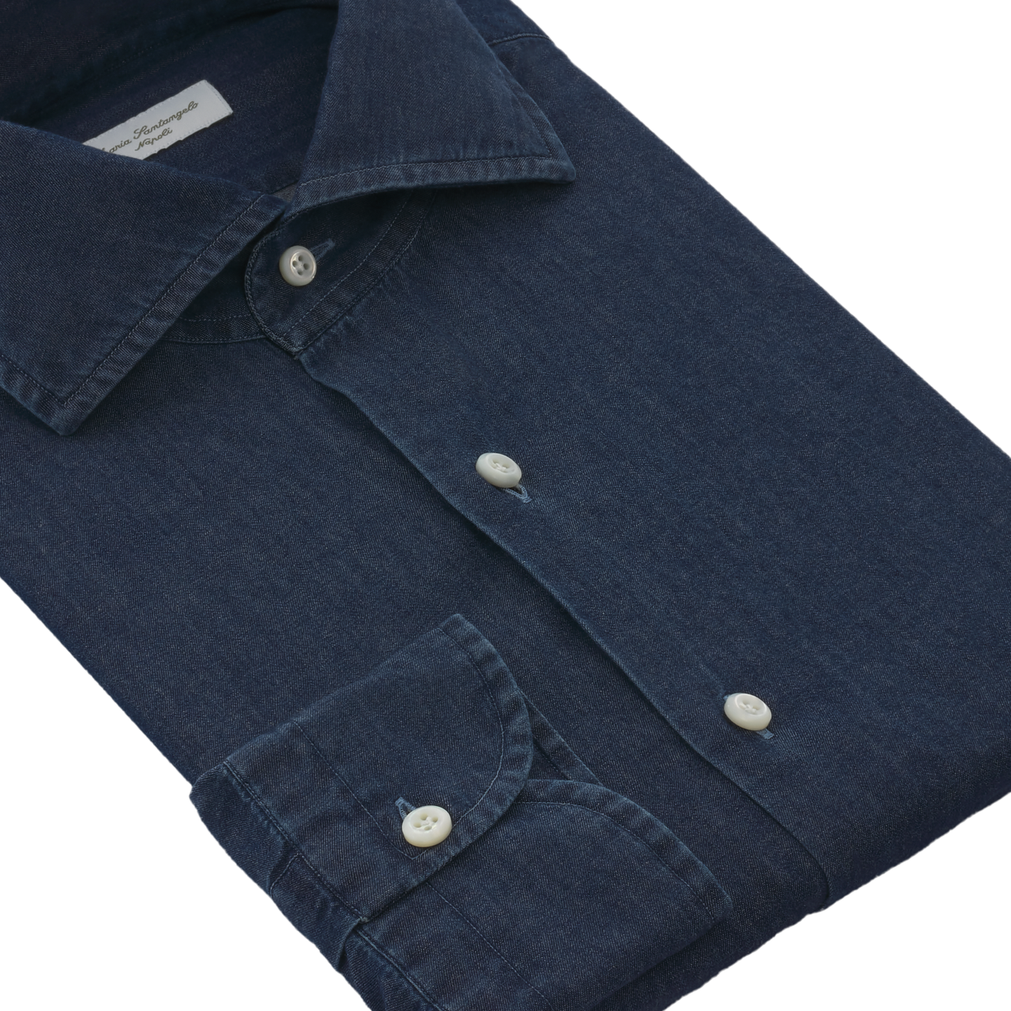 Baumwollhemd in Jeansblau