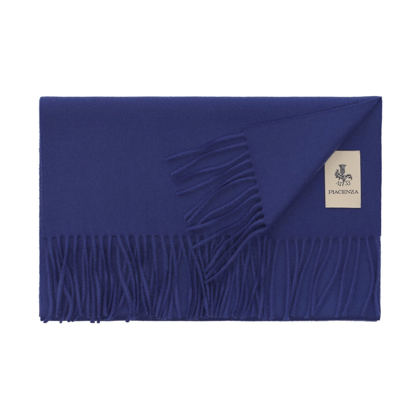 Piacenza Cashmere Fringed Cashmere Scarf in Royal Blue - SARTALE