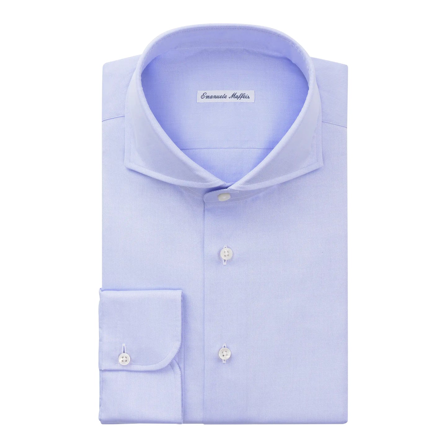Finest Cotton Light Blue Shirt with Shark Collar