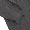 De Petrillo Single-Breasted Plaid-Check Wool Jacket in Grey. Exclusively Made for Sartale - SARTALE