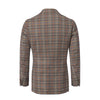 Single-Breasted Club-Check Wool Jacket in Light Brown. Exclusively Made for Sartale