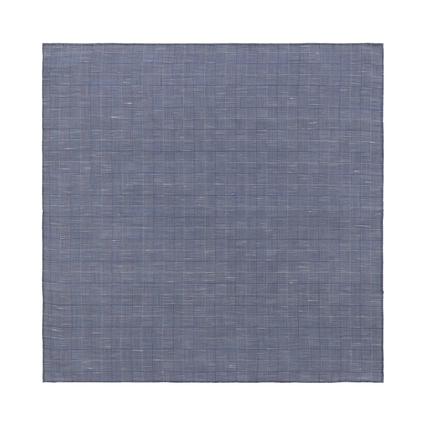Checked Cotton-Blend Pocket Square in Greyish Blue