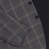 Einreihiger Anzug aus Woll-Kaschmir-Mischgewebe mit Prince-of-Wales-Karomuster in Grau