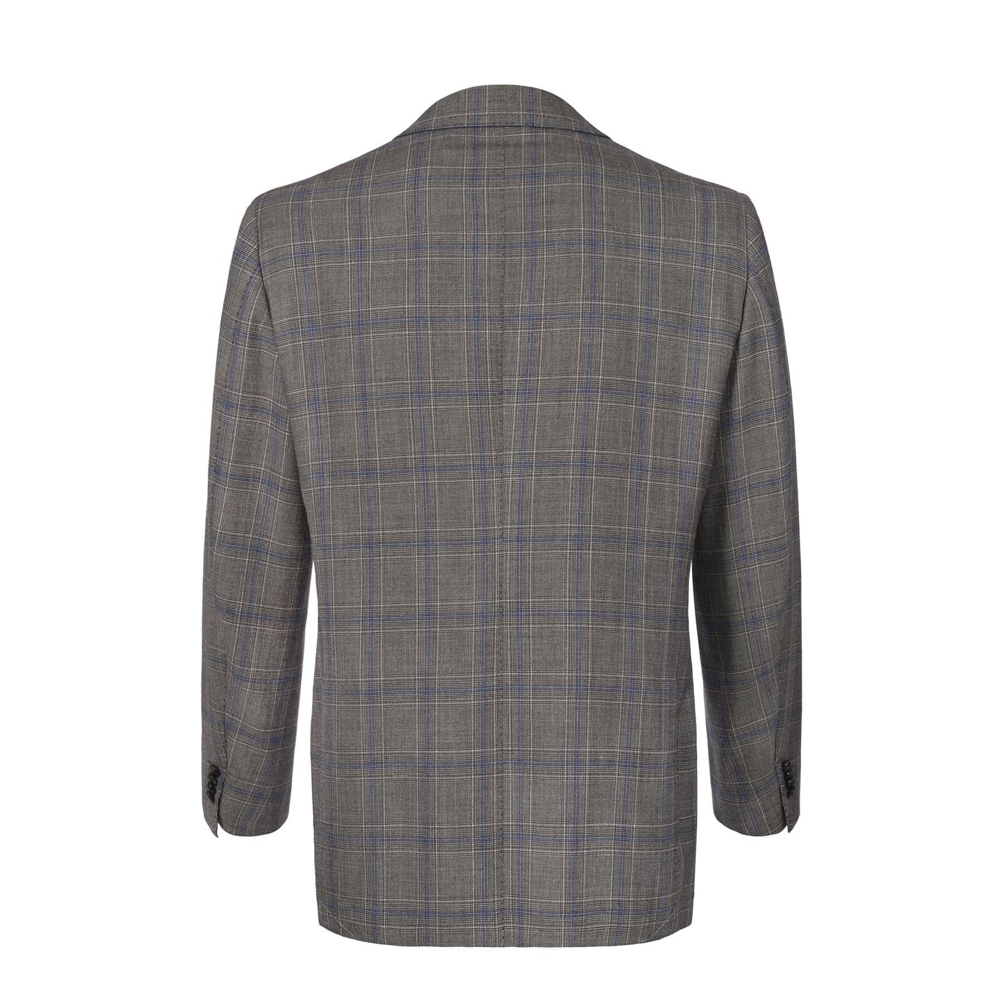 Single-Breasted Plaid-Check Wool, Silk and Linen-Blend Jacket in Brown