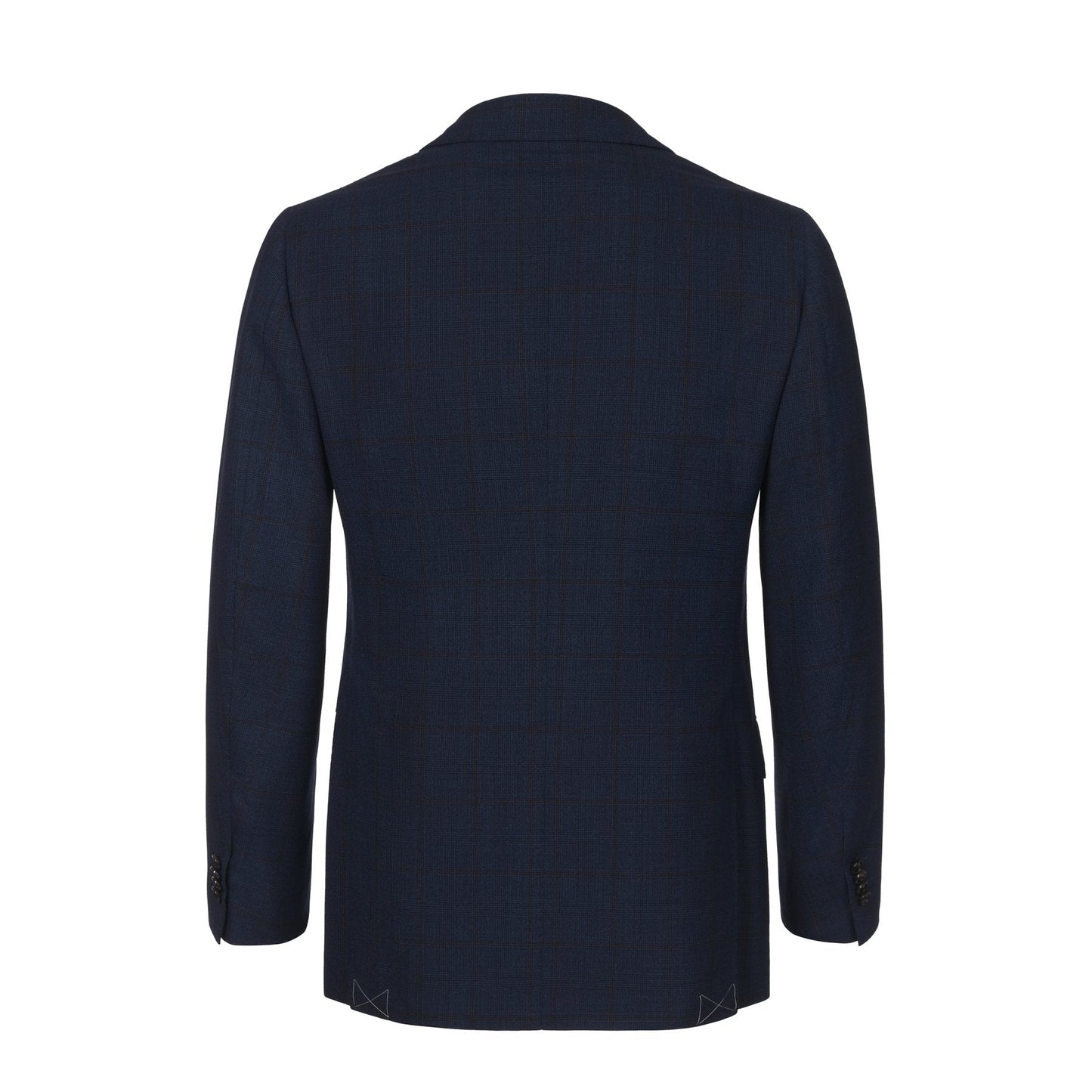 Single-Breasted Glen-Check Wool and Cashmere-Blend Suit in Dark Blue