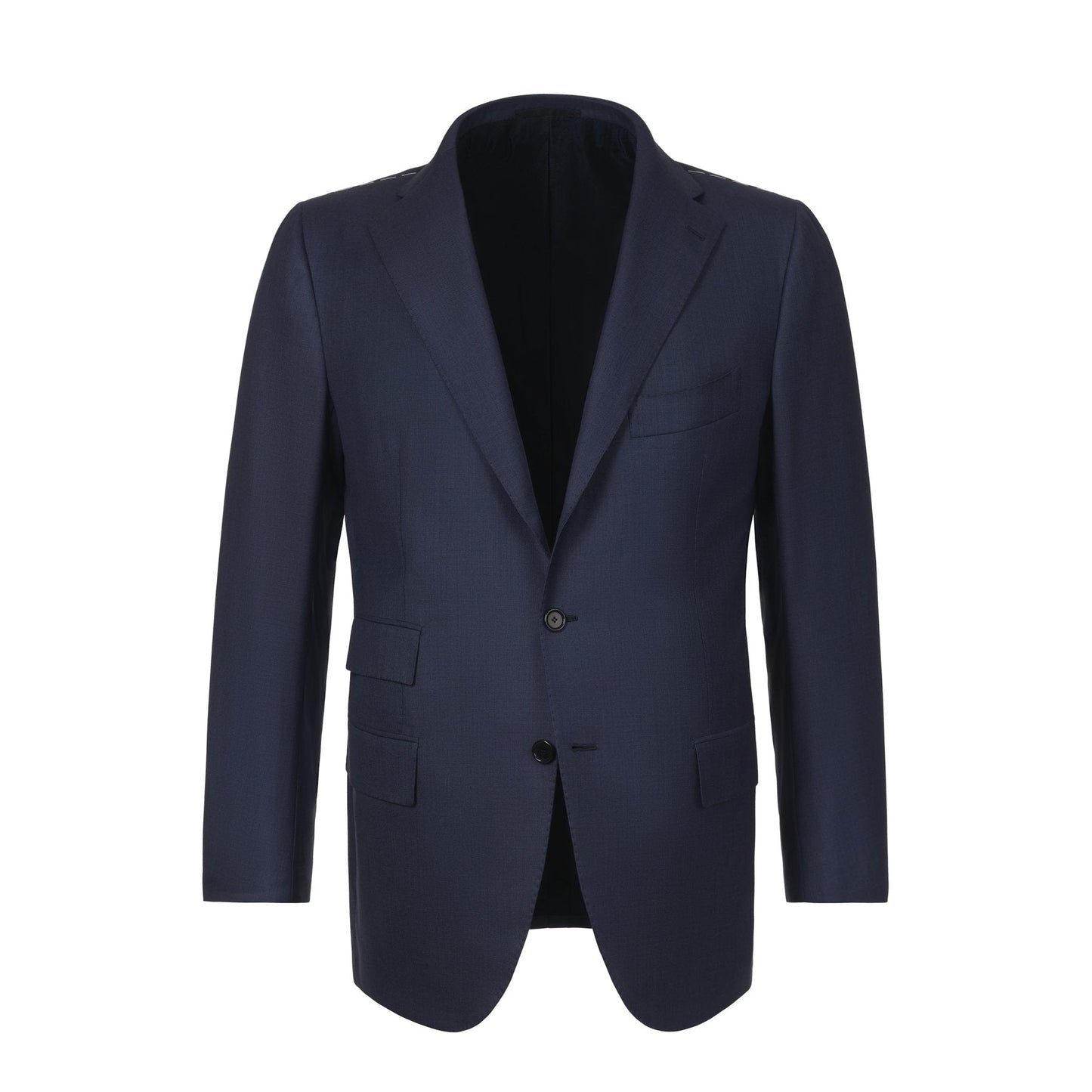 Single-Breasted Classic Wool Suit in Dark Blue Cesare Attolini - Sartale