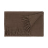 Fringed Wool Scarf in Brown