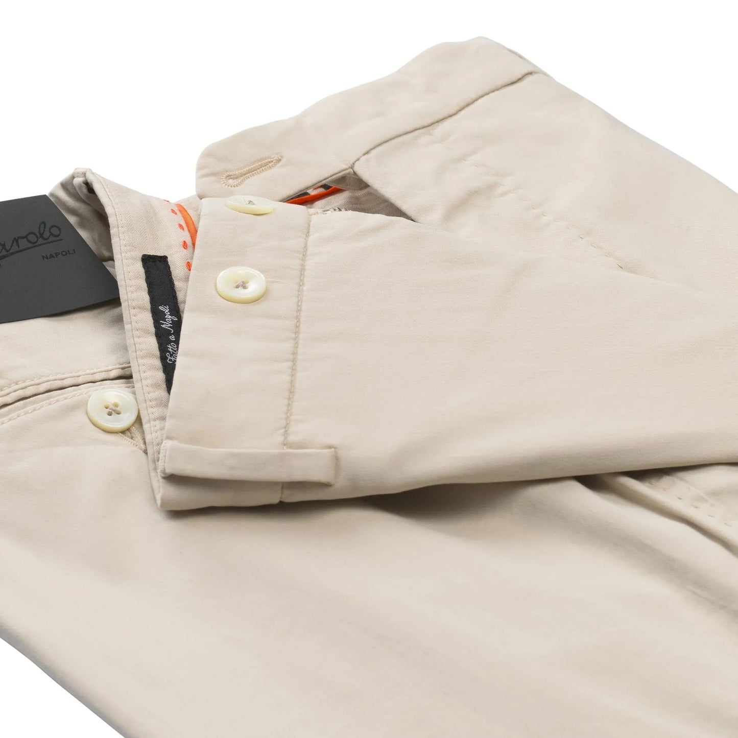 Slim-Fit Cotton and Silk-Blend Trousers in Beige