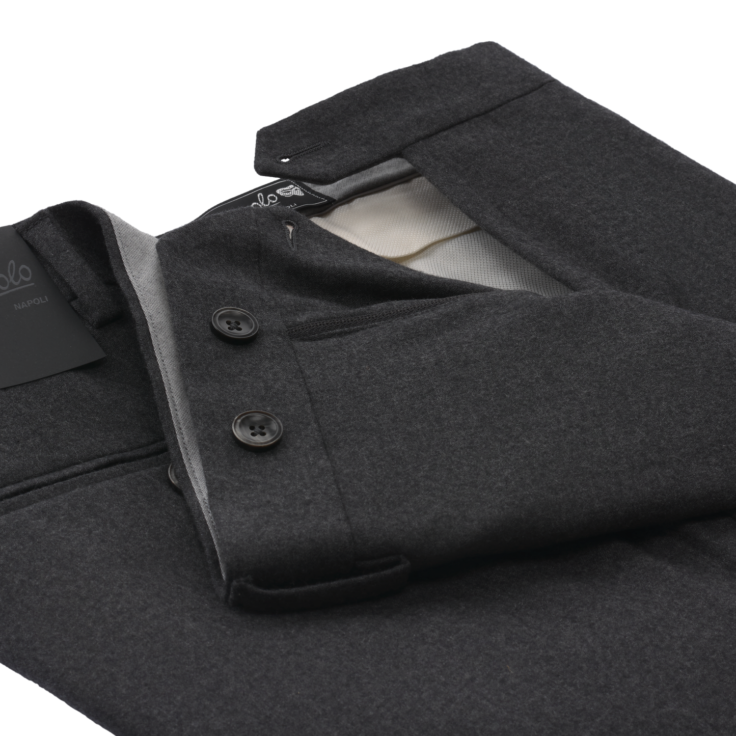Marco Pescarolo Slim-Fit Stretch-Cashmere Classic Trousers in Dark Grey - SARTALE