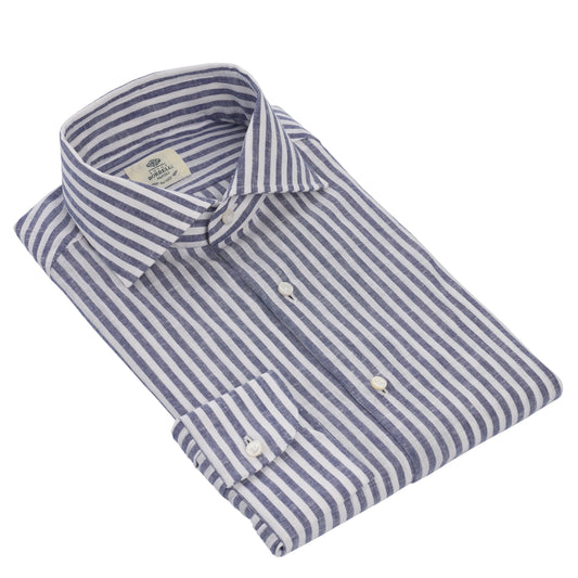Striped Linen Shirt in Blue