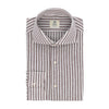 Luigi Borrelli Striped Linen Shirt in Brown - SARTALE