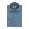 Linen and Cotton-Blend Vintage Denim Blue Shirt