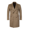De Petrillo Double-Breasted Cappotti Coat in Light Brown. Exclusively Made for Sartale - SARTALE