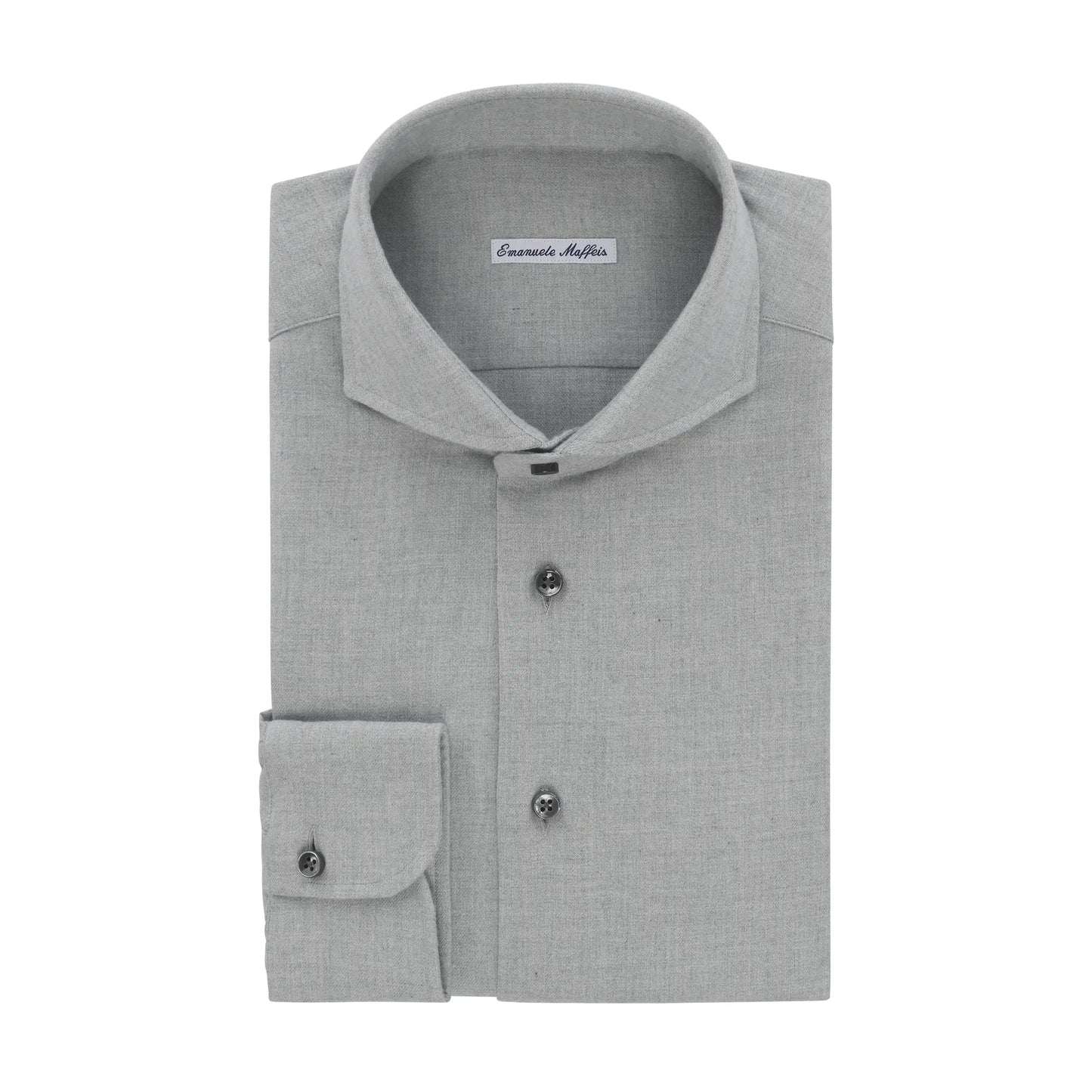 Flannel Cotton-Cashmere Shirt in Grey