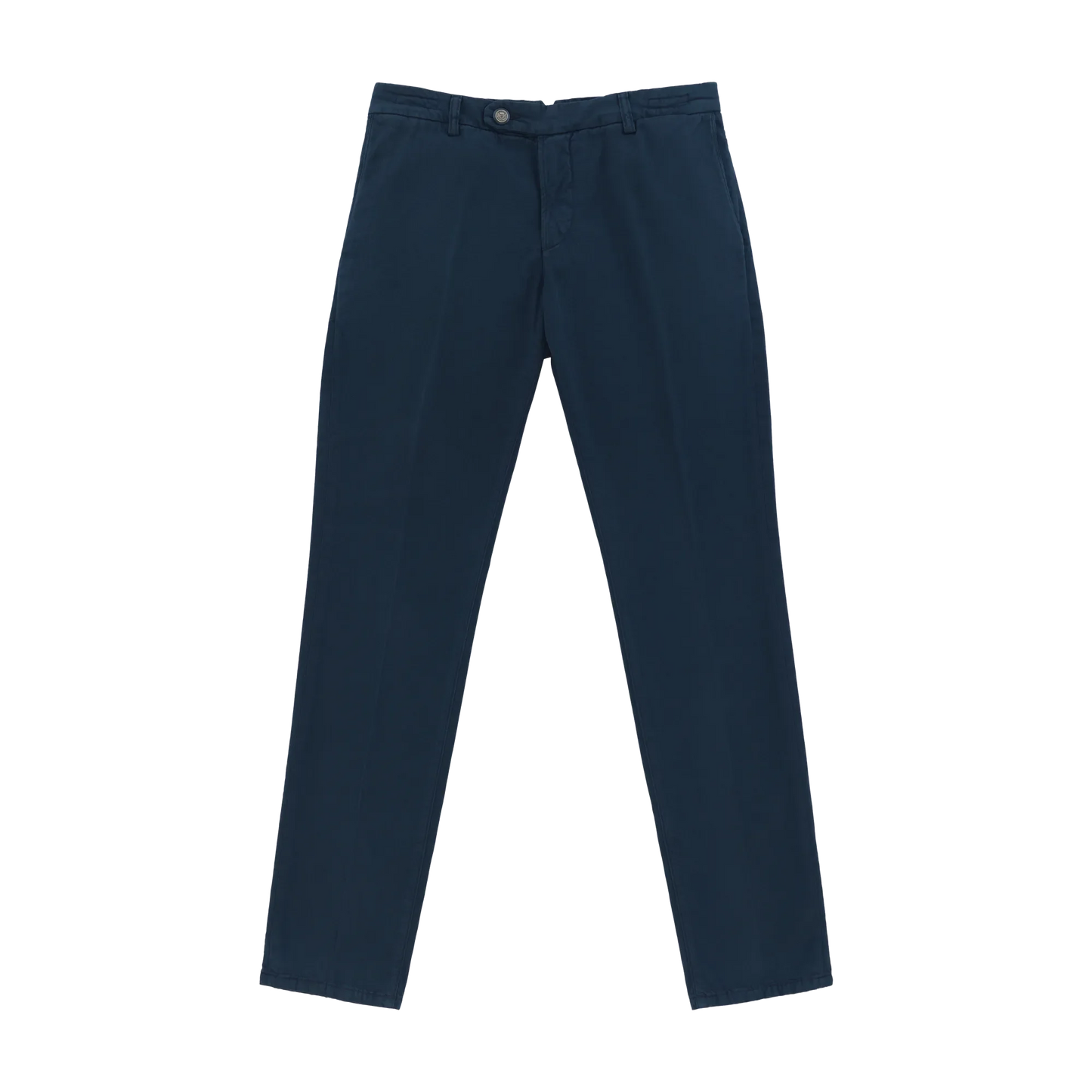Slim-Fit Stretch-Cotton Trousers in Dark Blue