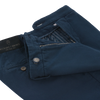 Slim-Fit Stretch-Cotton Trousers in Dark Blue