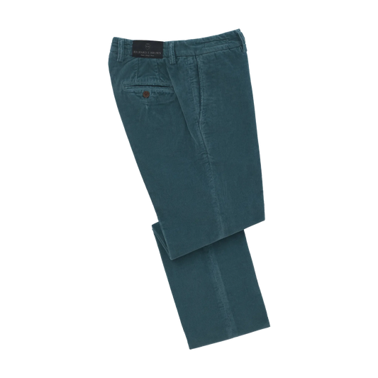 Slim-Fit Stretch-Cotton Velvet Trousers in Royal Blue