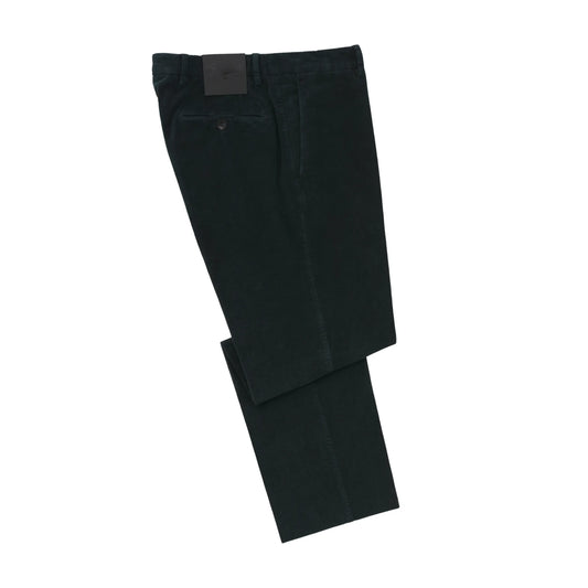 Slim-Fit Stretch-Cotton and Cashmere-Blend Velvet Trousers in Dark Green