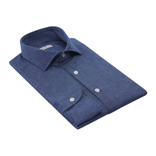 Sonrisa Cotton-Jersey Shirt in Blue Melange - SARTALE