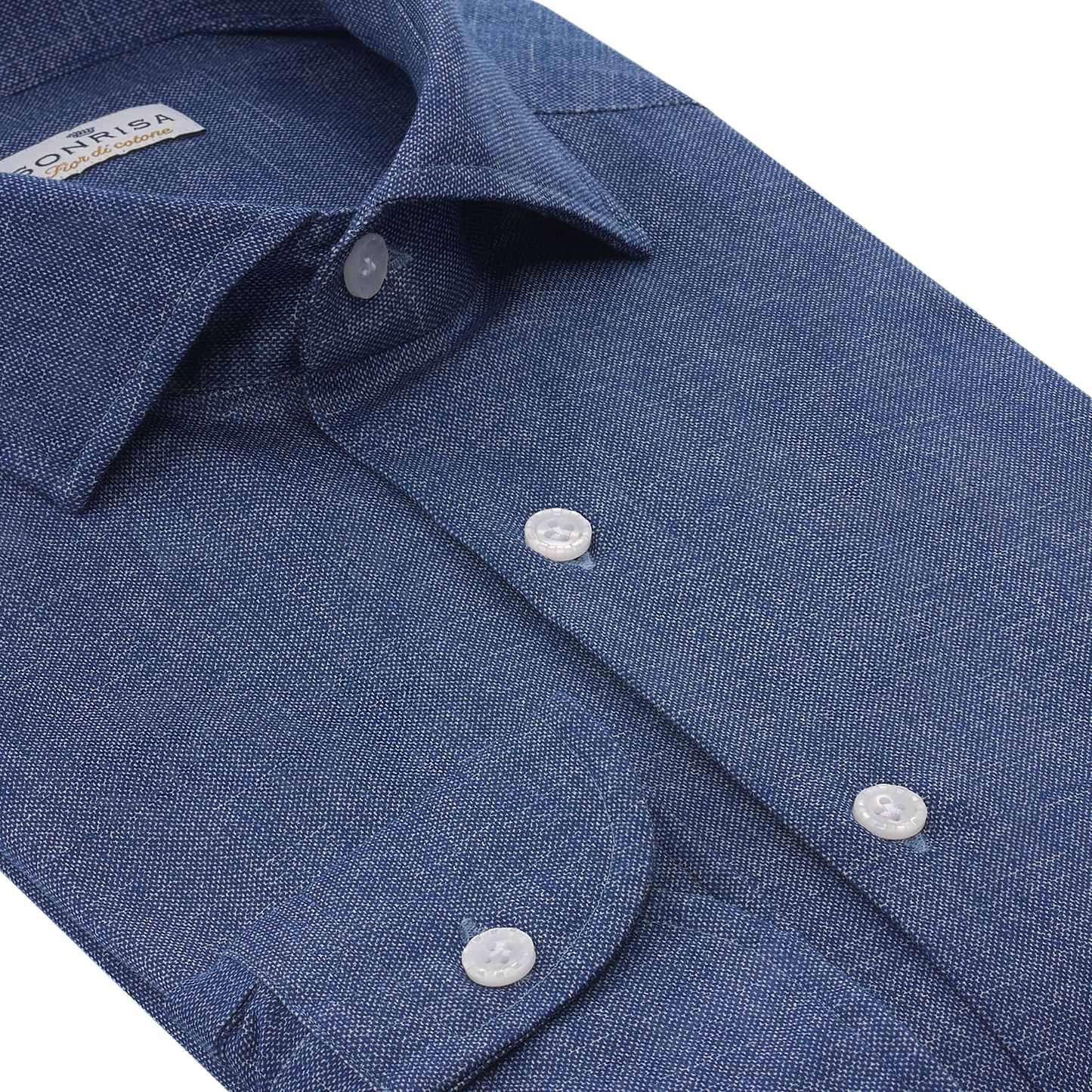 Sonrisa Cotton-Jersey Shirt in Blue Melange - SARTALE