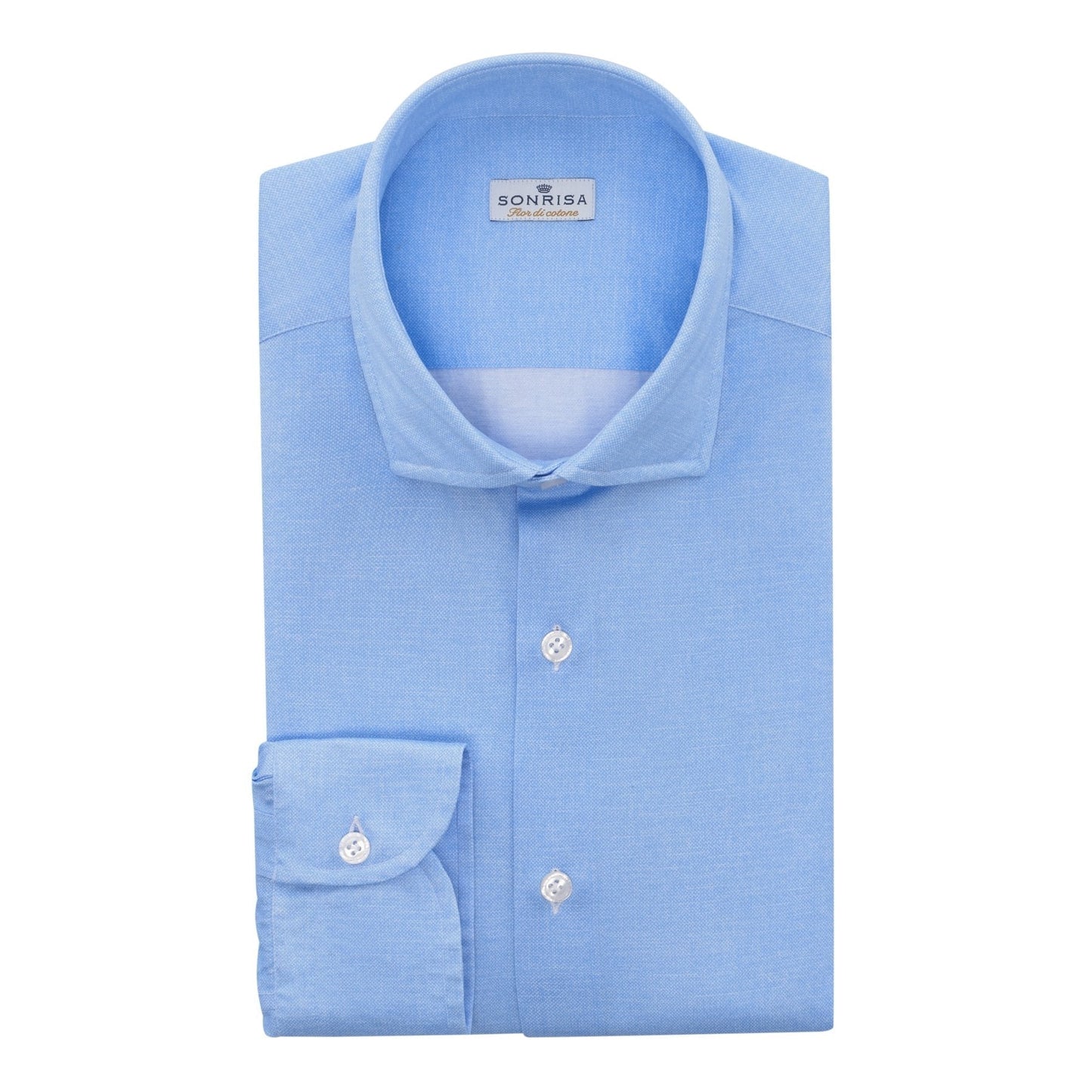 Sonrisa Cotton-Jersey Shirt in Light Blue Melange - SARTALE
