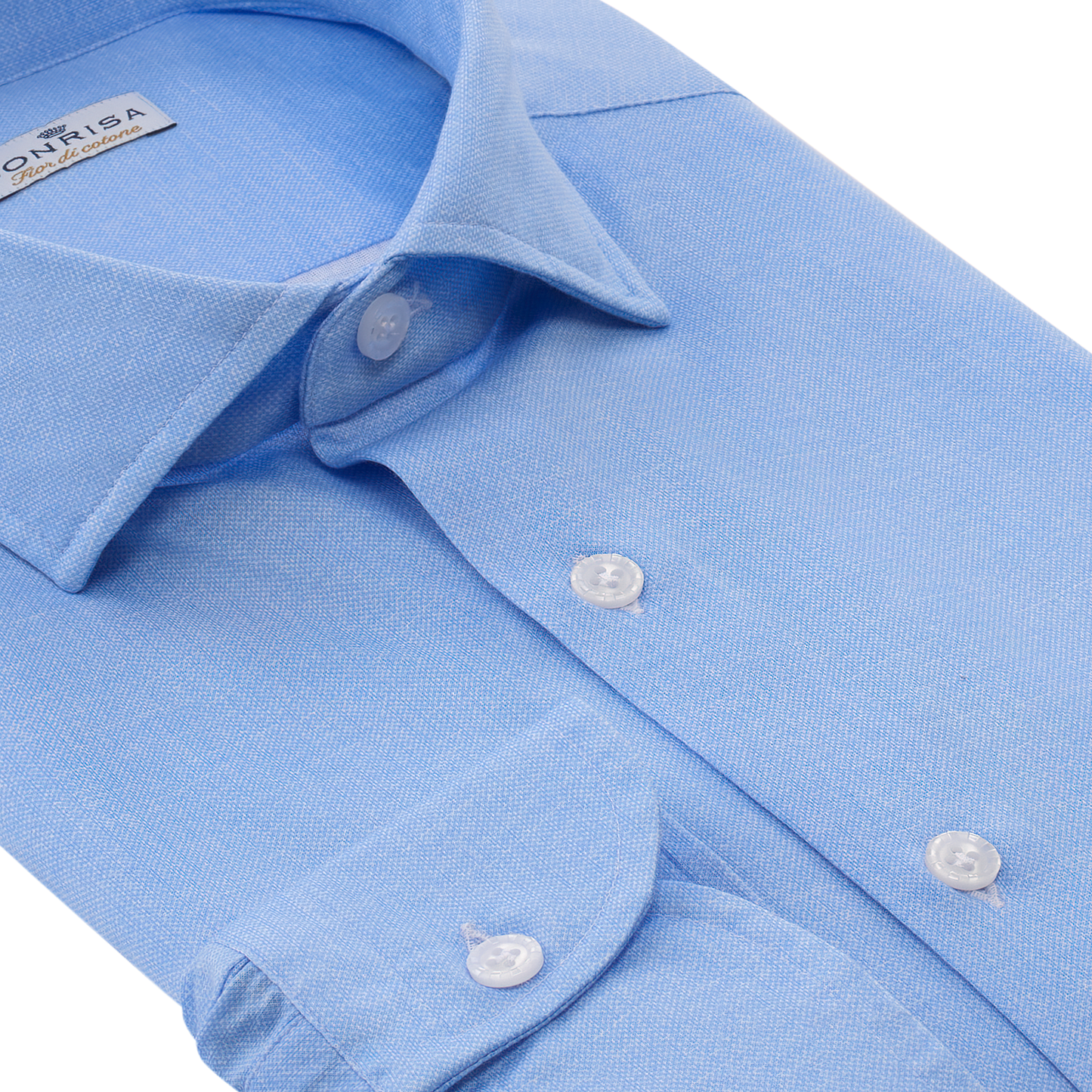 Cotton-Jersey Shirt in Light Blue Melange