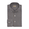 Sonrisa Checked Cotton Shirt in Brown - SARTALE