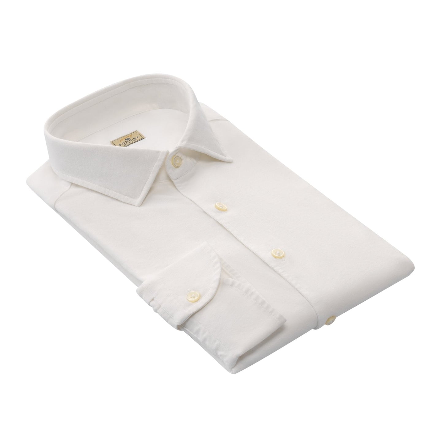 Sonrisa Slim-Fit Cotton-Jersey White Shirt / Big Size - SARTALE