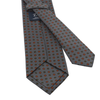 Printed Self-Tipped Silk Tie with Grey Design