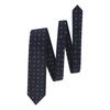 Woven Grenadine Silk Tie with Blue Design