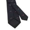 Embroidered Woven Blue Silk Tie