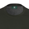 Langärmliges T-Shirt aus Seide und Baumwollmischung in Grün