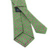 Printed Silk and Linen Green Tie