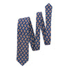 Self-Tipped Blue Tie with Pattern