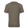 Leinen-T-Shirt mit Rundhalsausschnitt in Taupe
