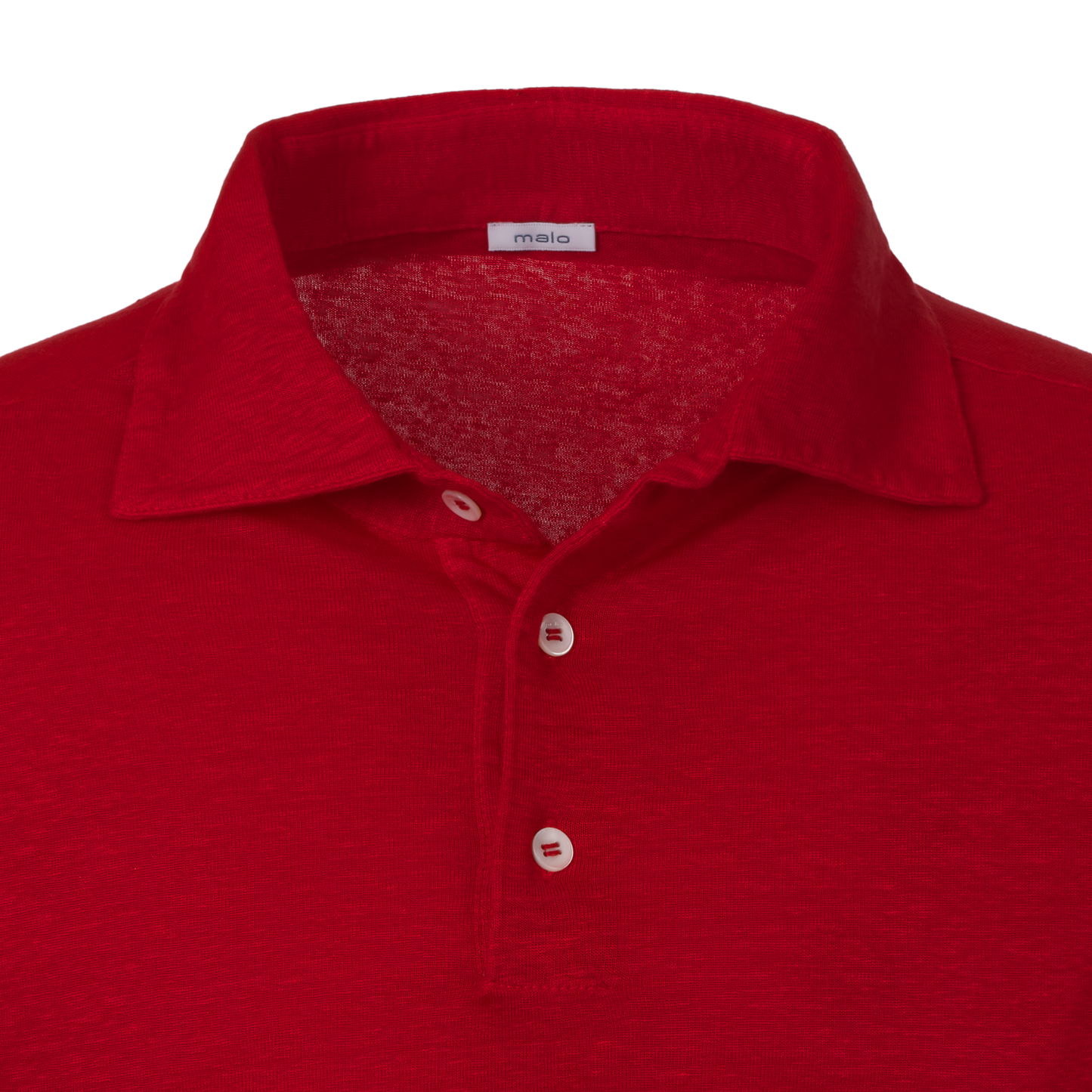 Linen Polo Shirt in Red